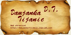 Damjanka Tijanić vizit kartica